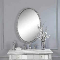 UTTERMOST SHERISE BRUSHED NICKEL OVAL MIRROR Mirrors