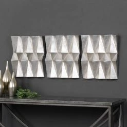 UTTERMOST METRO-DIMENSIONAL WALL SQUARES | SET OF 3 Wall Sculptures + Decor