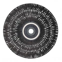 UTTERMOST TRIBU PAINTED CERAMIC + RATTAN WALL DECOR