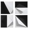UTTERMOST BLACK + WHITE ORIGAMI METAL WALL ART | SET OF 4