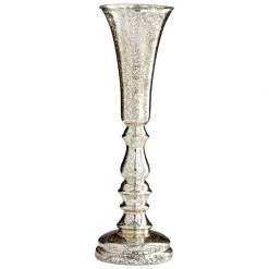 CYAN SHIMER MERCURY GLASS VASE