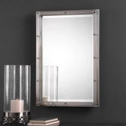 UTTERMOST MANNING BRUSHED NICKEL MIRROR