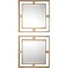 UTTERMOST ALLICK GOLD SQUARE MIRRORS | SET OF 2