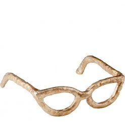 CYAN Pillows + Decor CAT EYES SCULPTURE: ANTIQUE SILVER