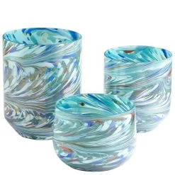 CYAN ROUND WANAKA VASE Pillows + Decor