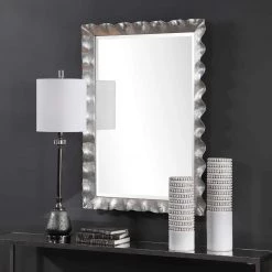 UTTERMOST Mirrors HAYA SCALLOPED EDGE SILVER LEAF MIRROR