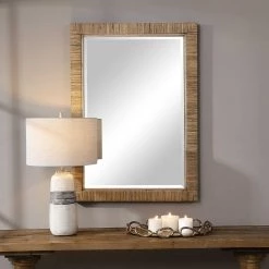 UTTERMOST CAPE RATTAN WRAPPED MIRROR