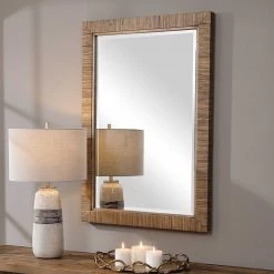 UTTERMOST CAPE RATTAN WRAPPED MIRROR