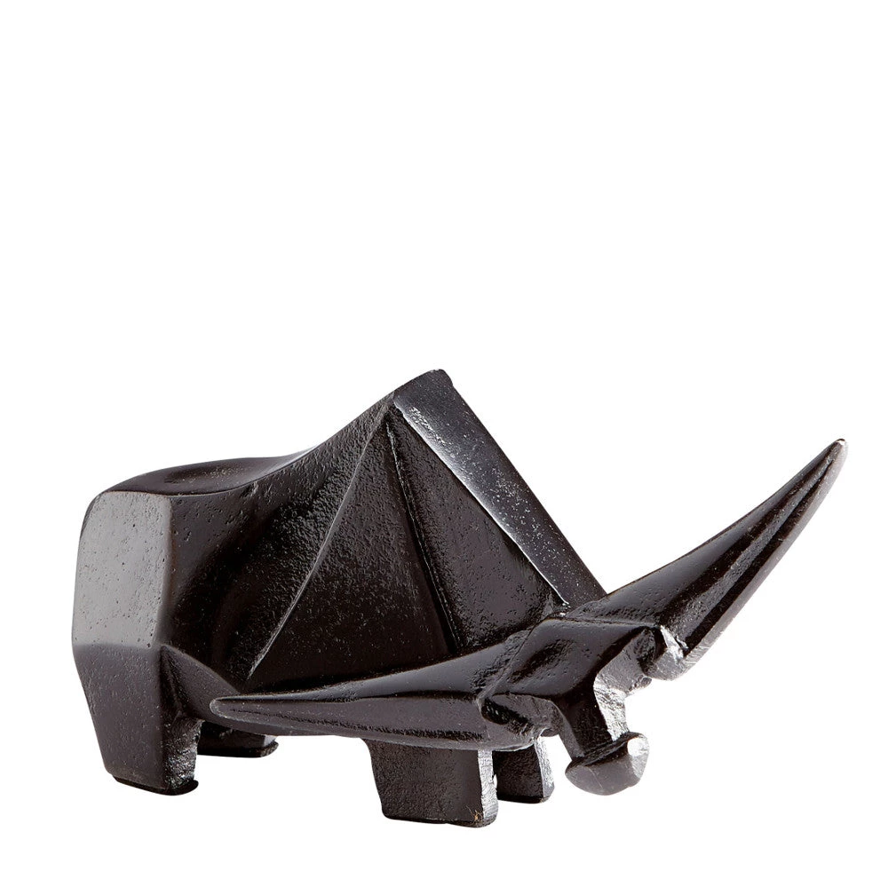 CYAN JAVAN RHINO SCULPTURE 1 CYAN JAVAN RHINO SCULPTURE