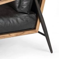 FOUR HANDS KENNEDY ARM CHAIR: SONOMA BLACK LEATHER Furniture 14 FOUR HANDS KENNEDY ARM CHAIR: SONOMA BLACK LEATHER Furniture