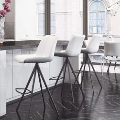 ZUO AKI LEATHERETTE BAR STOOLS | SET OF 2