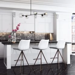 ZUO AKI LEATHERETTE BAR STOOLS | SET OF 2