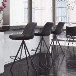 ZUO AKI LEATHERETTE BAR STOOLS | SET OF 2