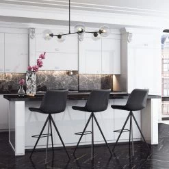 ZUO AKI LEATHERETTE BAR STOOLS | SET OF 2