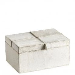 CYAN Pillows + Decor AMELIA LEATHER & SUEDE BOX