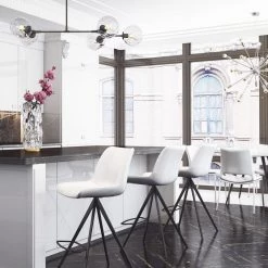 ZUO AKI LEATHERETTE COUNTER STOOLS | SET OF 2 Kitchen + Dining