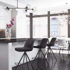 ZUO AKI LEATHERETTE COUNTER STOOLS | SET OF 2 Kitchen + Dining