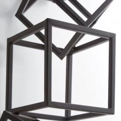 CYAN CUBED TREE WALL ART