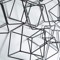 CYAN CUBED WREATH WALL ART Wall Sculptures + Decor