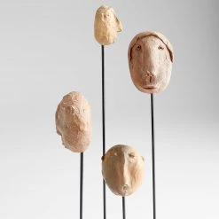 CYAN PRIMITIVE EXPRESSION STAND SCULPTURES Pillows + Decor