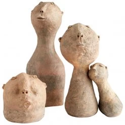 CYAN PRIMITIVE JAVA SCULPTURES