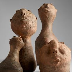 CYAN PRIMITIVE JAVA SCULPTURES