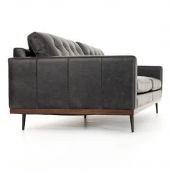 FOUR HANDS LEXI SONOMA BLACK LEATHER SOFA Furniture