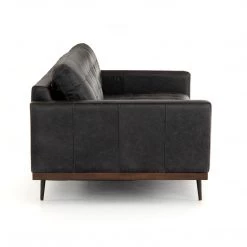 FOUR HANDS LEXI SONOMA BLACK LEATHER SOFA Furniture
