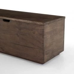 FOUR HANDS MANGO WOOD TRUNK BENCH: AGED BROWN 8 FOUR HANDS MANGO WOOD TRUNK BENCH: AGED BROWN