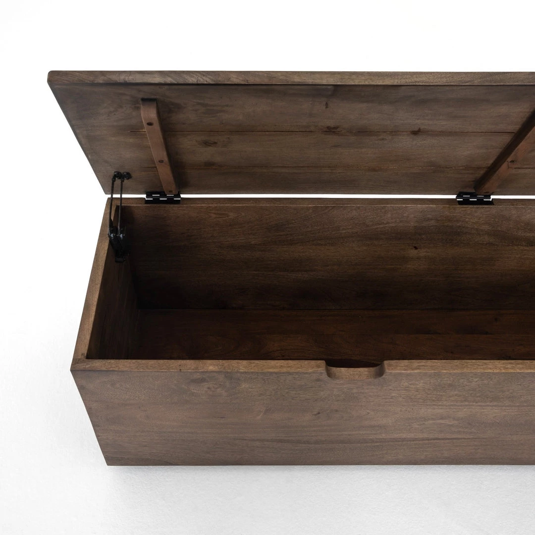 FOUR HANDS MANGO WOOD TRUNK BENCH: AGED BROWN 6 FOUR HANDS MANGO WOOD TRUNK BENCH: AGED BROWN