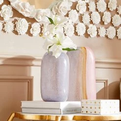 CYAN ASTRA PINK + LAVENDER GLASS VASES