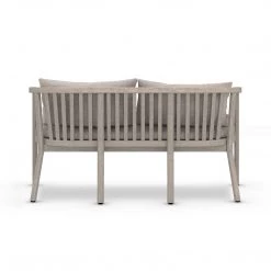 FOUR HANDS TATE OUTDOOR TEAK BENCH: WEATHERED GREY