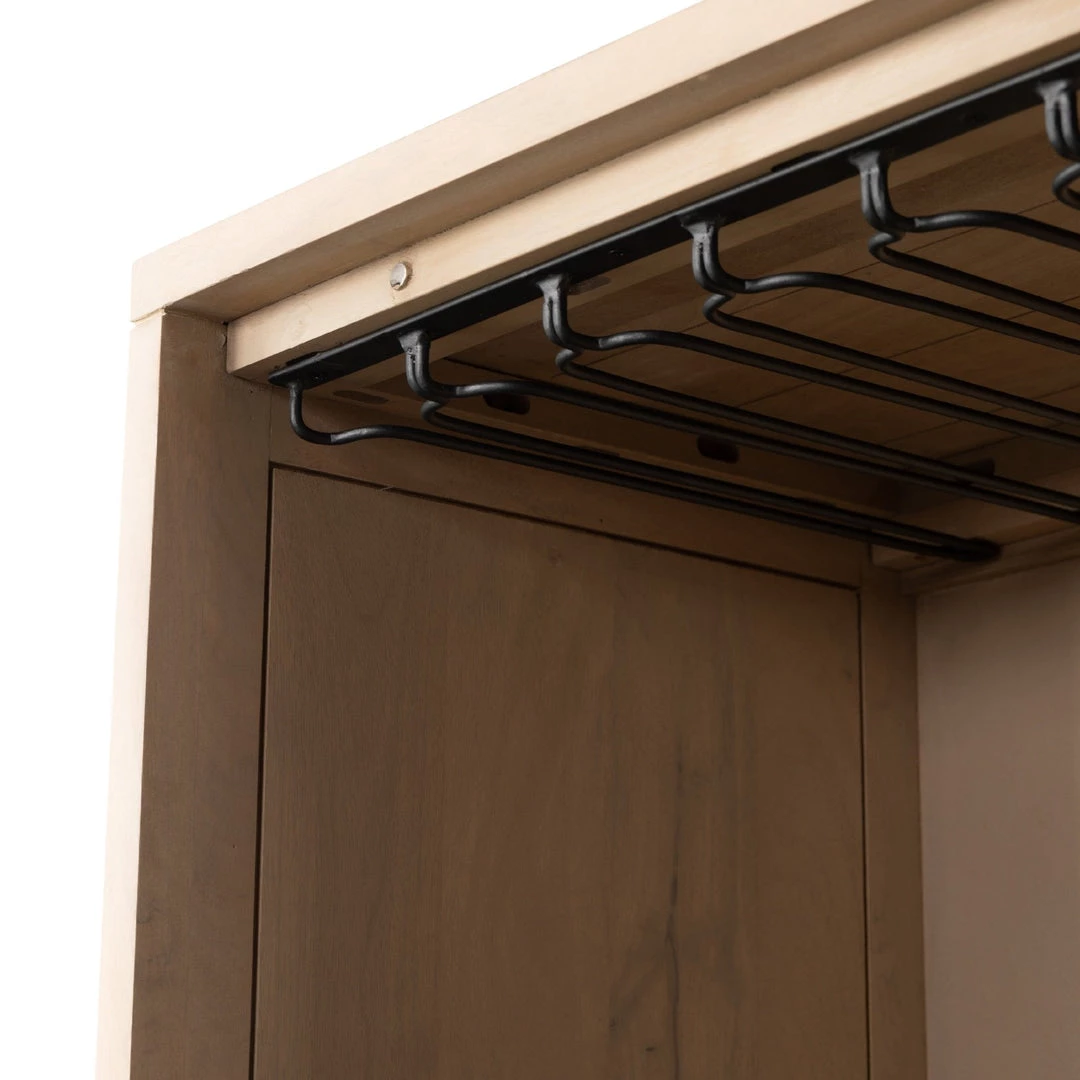 FOUR HANDS CAPRICE NATURAL MANGO WOOD + CANE BAR CABINET 9 FOUR HANDS CAPRICE NATURAL MANGO WOOD + CANE BAR CABINET