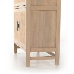 FOUR HANDS CAPRICE NATURAL MANGO WOOD + CANE BAR CABINET 20 FOUR HANDS CAPRICE NATURAL MANGO WOOD + CANE BAR CABINET