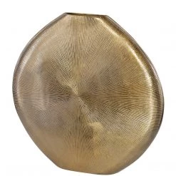 UTTERMOST ETCHED GOLD ALUMINUM VASE