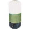 UTTERMOST Pillows + Decor NAVY + GREEN LAYERS EARTHENWARE VASE