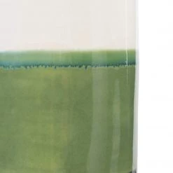 UTTERMOST Pillows + Decor NAVY + GREEN LAYERS EARTHENWARE VASE