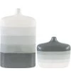UTTERMOST STRIPED GRAY OMBRE VASES | SET OF 2