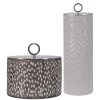 UTTERMOST CYPRIEN SMOKE GREY + WHITE CONTAINERS | SET OF 2 Pillows + Decor