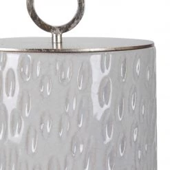 UTTERMOST CYPRIEN SMOKE GREY + WHITE CONTAINERS | SET OF 2 Pillows + Decor