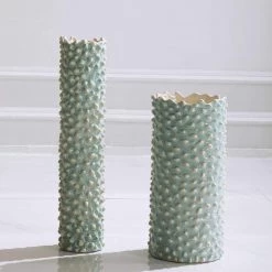 UTTERMOST CIJI AQUA CERAMIC VASES | SET OF 2 Pillows + Decor