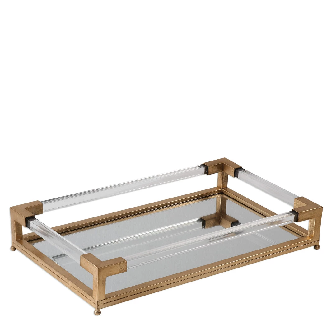 UTTERMOST BALKAN MIRRORED SERVING TRAY: GOLD Accessories 2 UTTERMOST BALKAN MIRRORED SERVING TRAY: GOLD Accessories