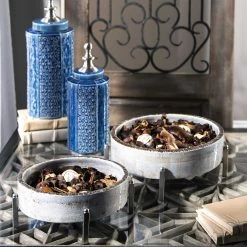 UTTERMOST Accessories ESSIE CERAMIC BOWLS, GRAY | SET OF 2