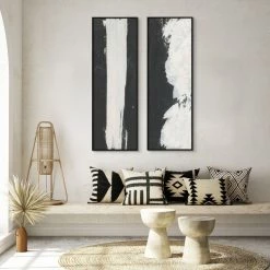 L ART "DANCING IN THE MOONLIGHT" BLACK & WHITE CANVAS ART Wall Art