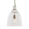 UTTERMOST EVANGELINE AGED BRASS & WHITE PENDANT