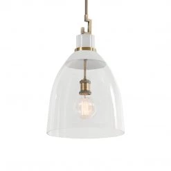 UTTERMOST EVANGELINE AGED BRASS & WHITE PENDANT 9 UTTERMOST EVANGELINE AGED BRASS & WHITE PENDANT