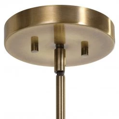 UTTERMOST EVANGELINE AGED BRASS & WHITE PENDANT 11 UTTERMOST EVANGELINE AGED BRASS & WHITE PENDANT