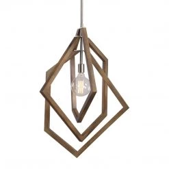 UTTERMOST WOODEN GEOMETRIC PENDANT