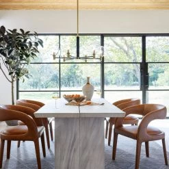 FOUR HANDS HAWKINS BUTTERSCOTCH LEATHER DINING CHAIR