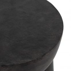 FOUR HANDS SANTE END TABLE: RAW BLACK